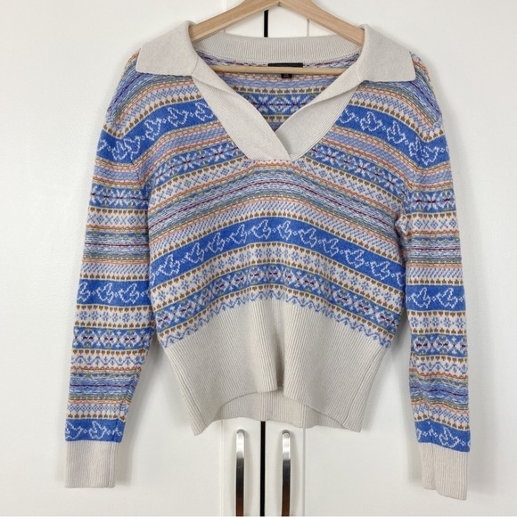 J. Crew Collared Fair Isle Sweater - Picture 1 of 7
